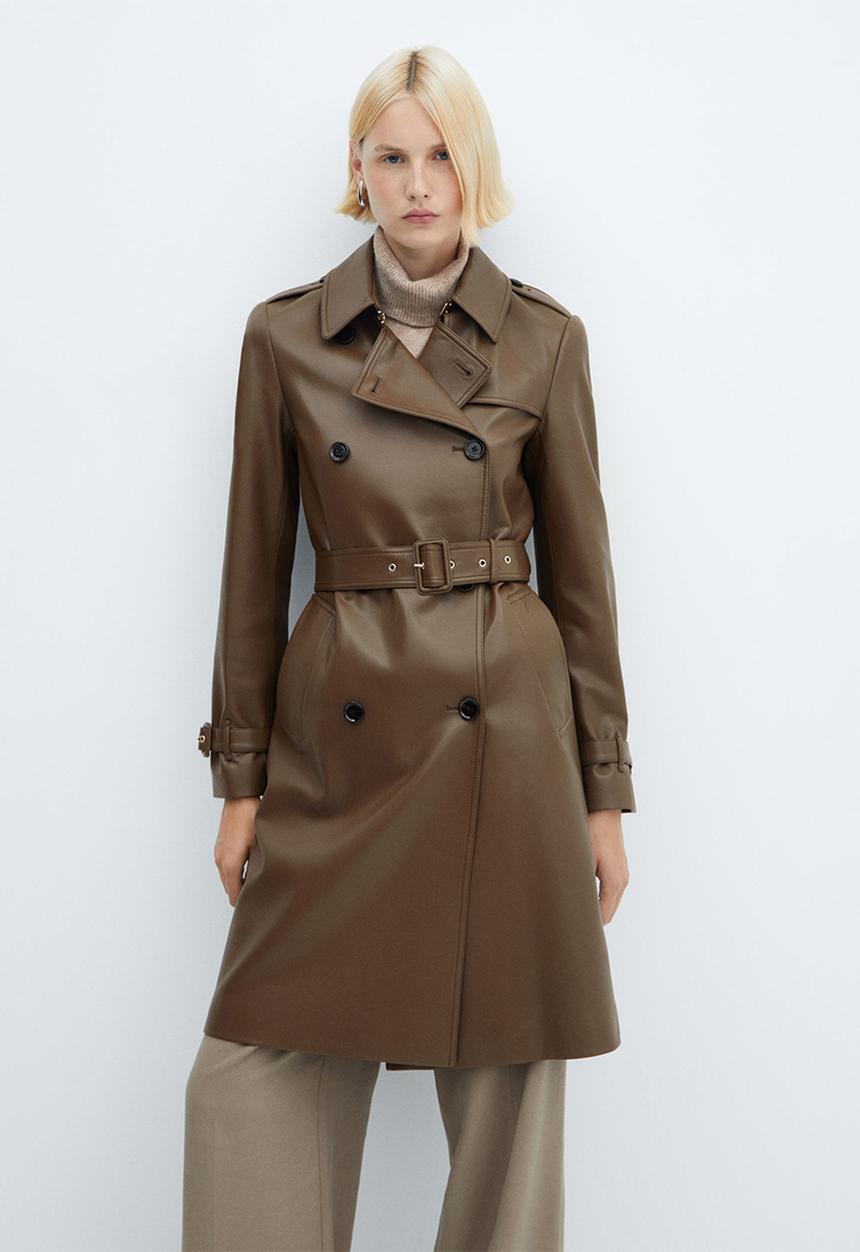 MANGO - Trench coat polanapu - brown