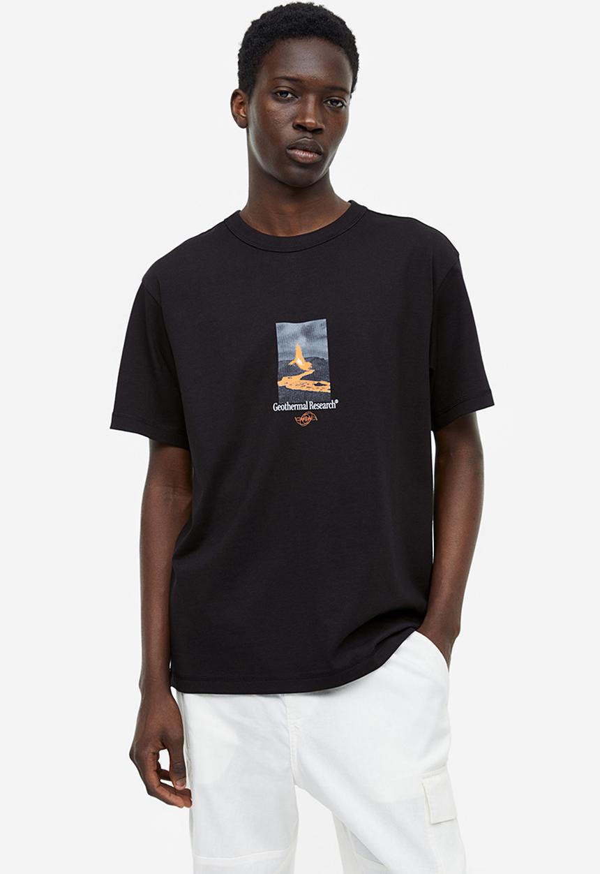 H&M - Coolmax® relaxed fit T-shirt - black geothermal research