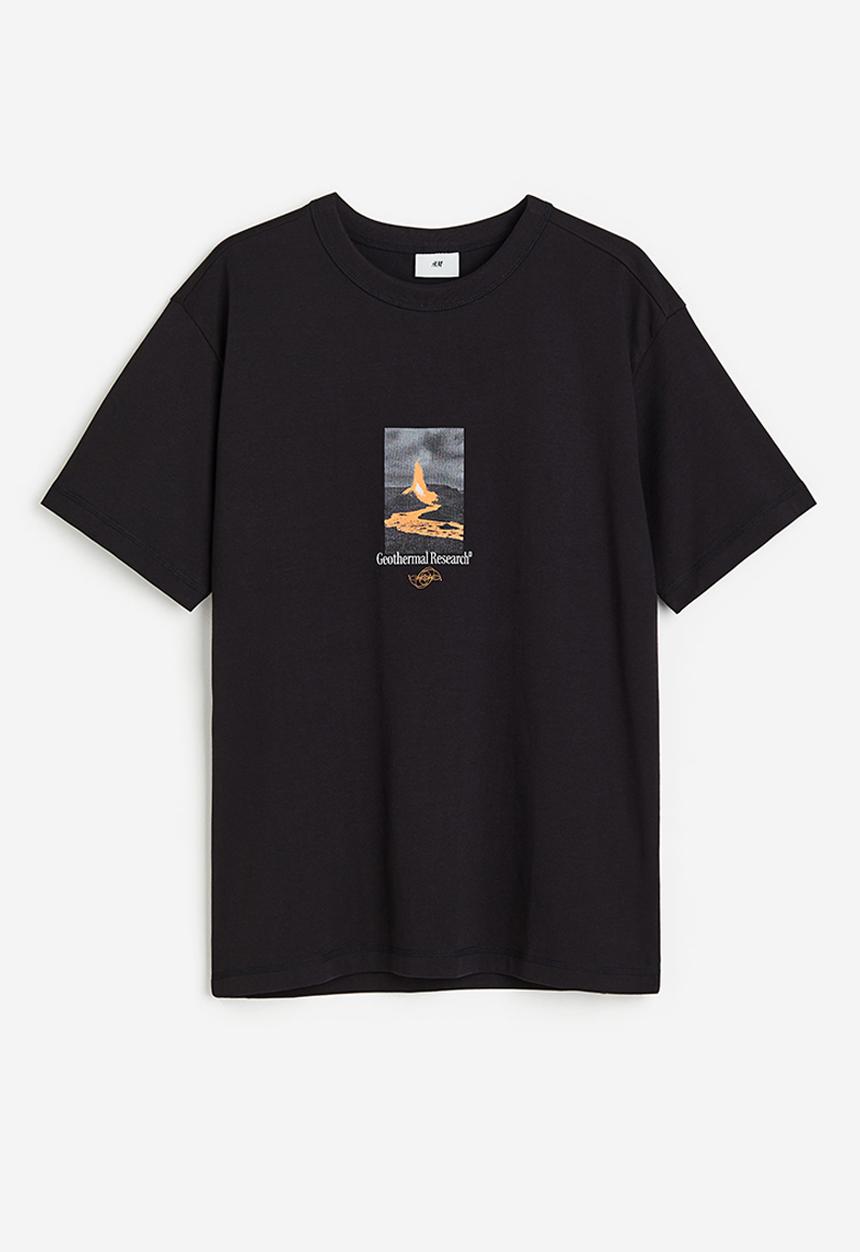 H&M - Coolmax® relaxed fit T-shirt - black geothermal research