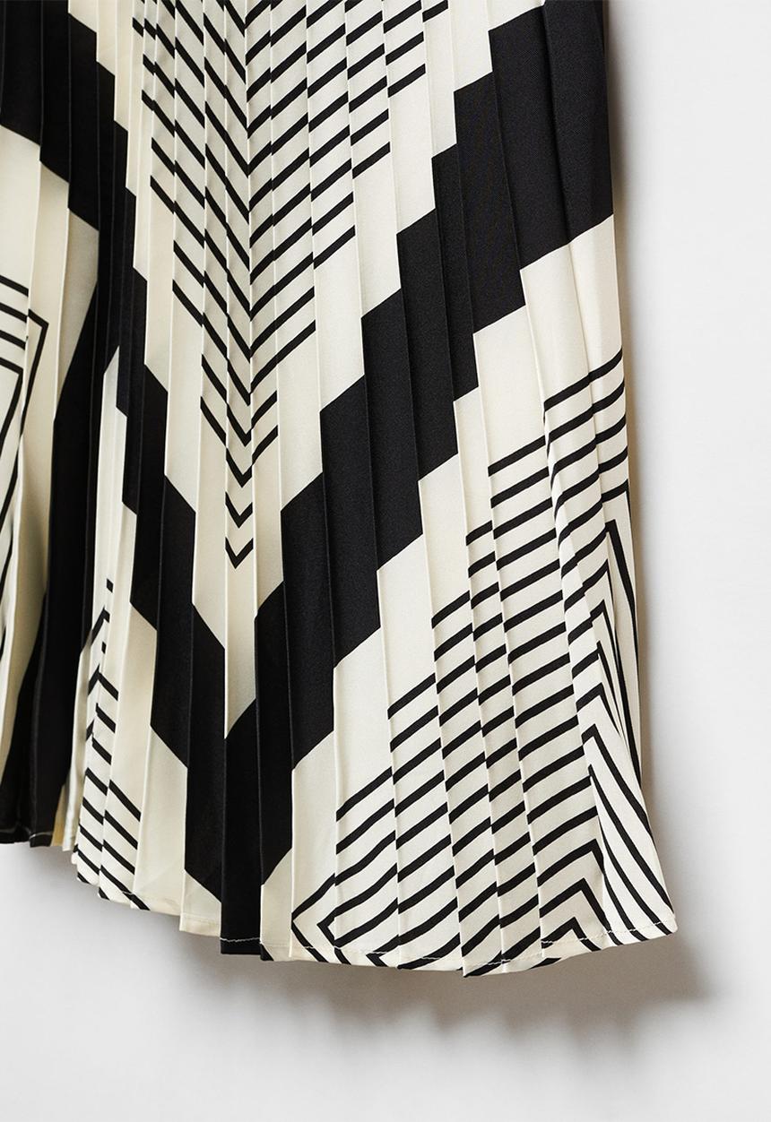 MANGO - Skirt lana - light beige