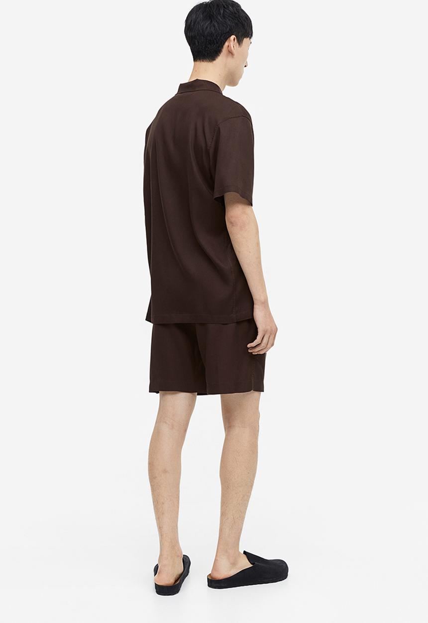 H&M - Regular fit lyocell pyjamas - dark brown