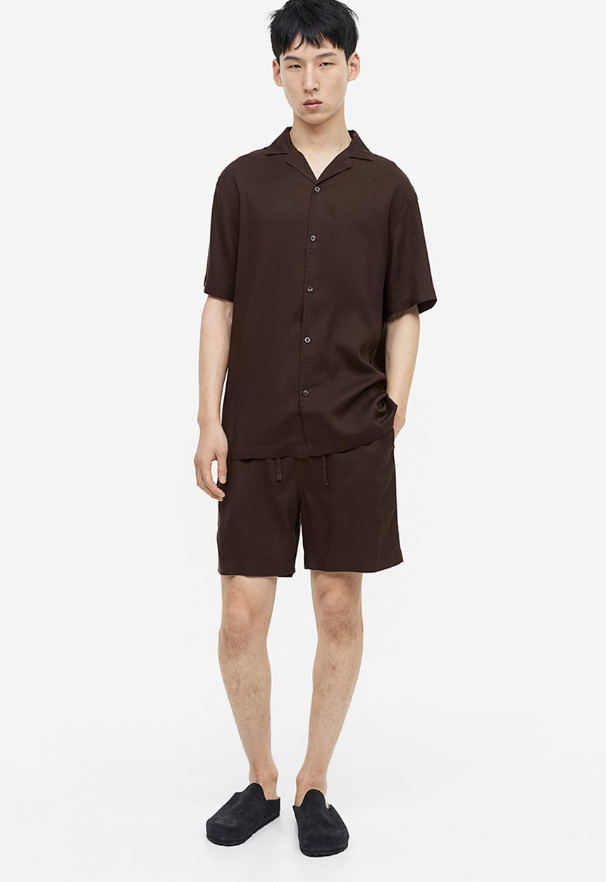 H&M - Regular fit lyocell pyjamas - dark brown