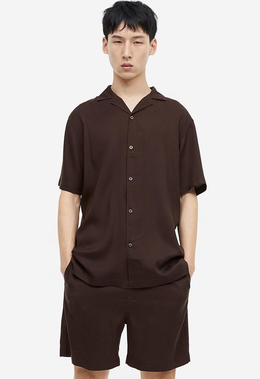 H&M - Regular fit lyocell pyjamas - dark brown