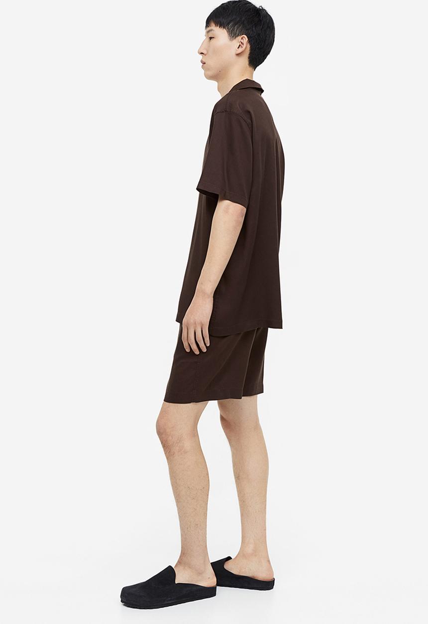 H&M - Regular fit lyocell pyjamas - dark brown