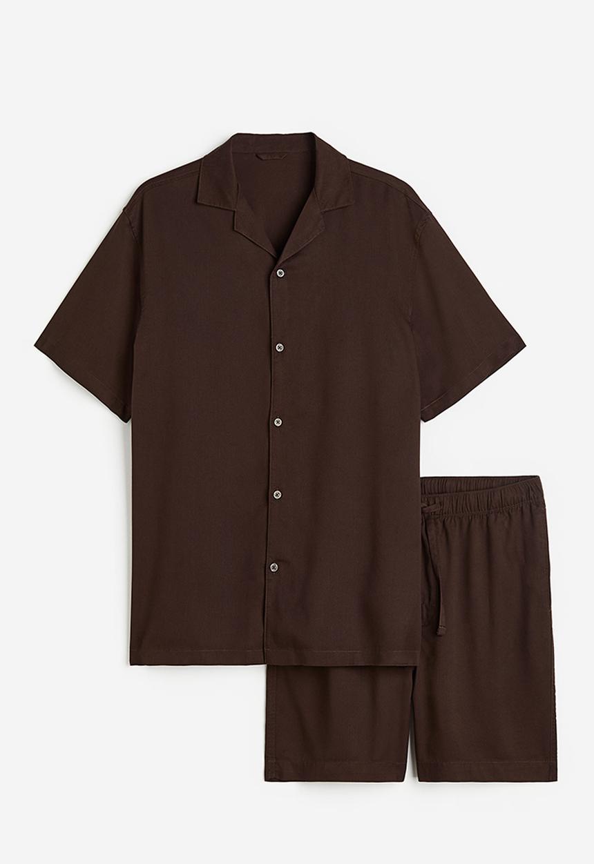 H&M - Regular fit lyocell pyjamas - dark brown
