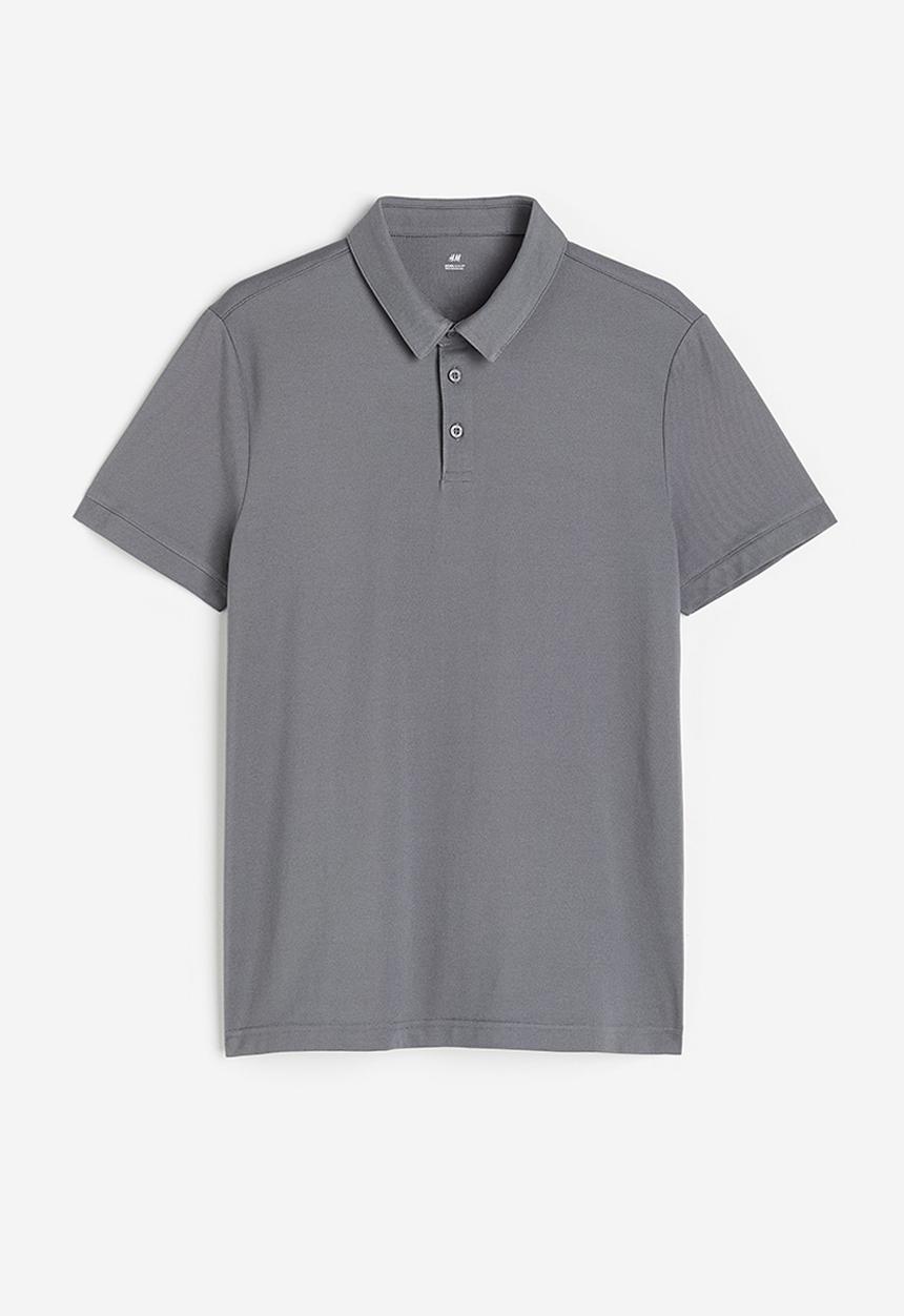 H&M - Coolmax® slim fit polo shirt - grey