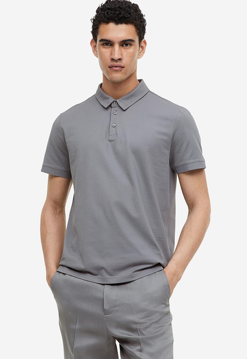 H&M - Coolmax® slim fit polo shirt - grey
