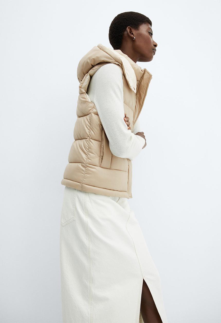 MANGO - Waistcoat cancan - light beige