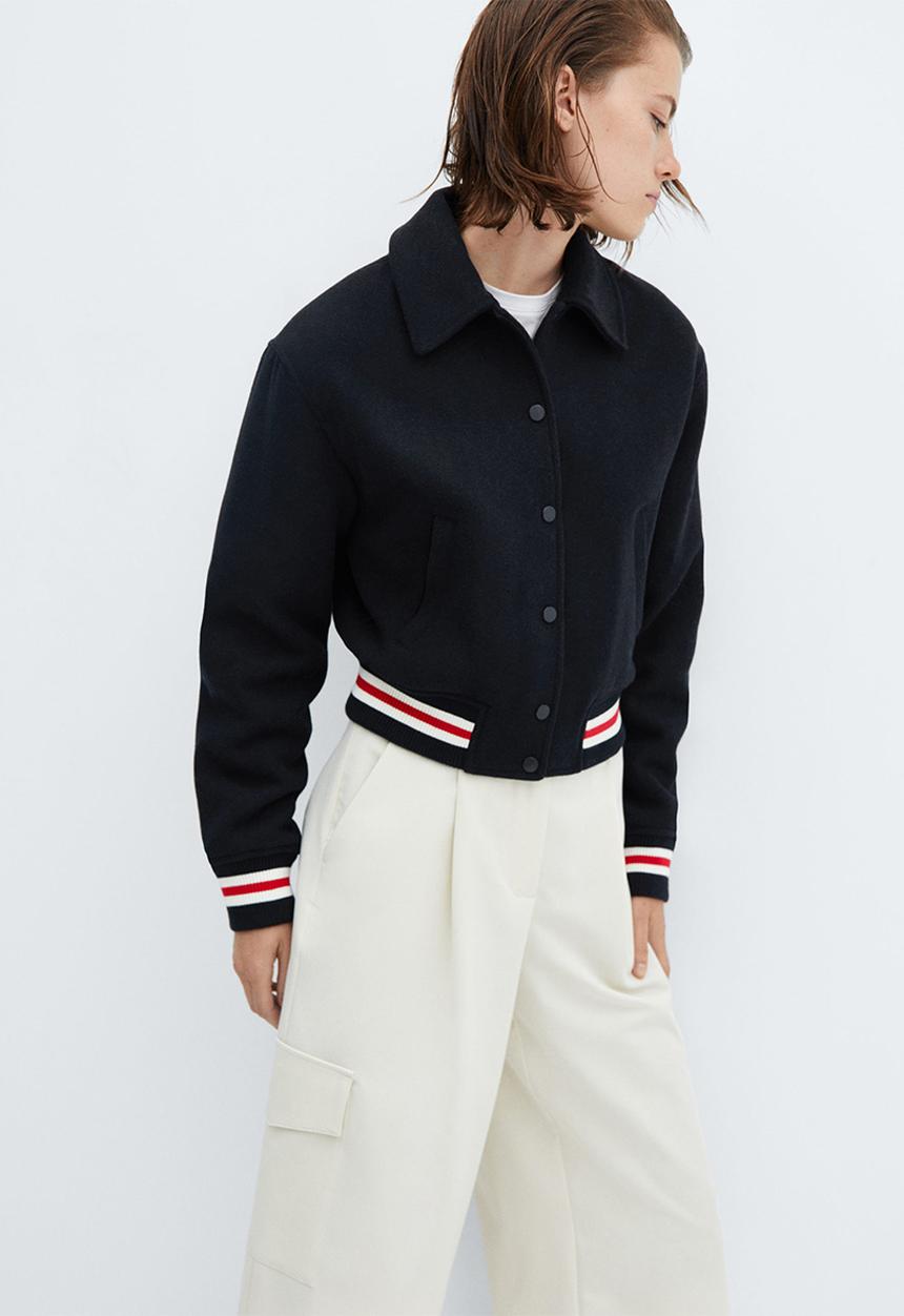 MANGO - Jacket harvard - navy