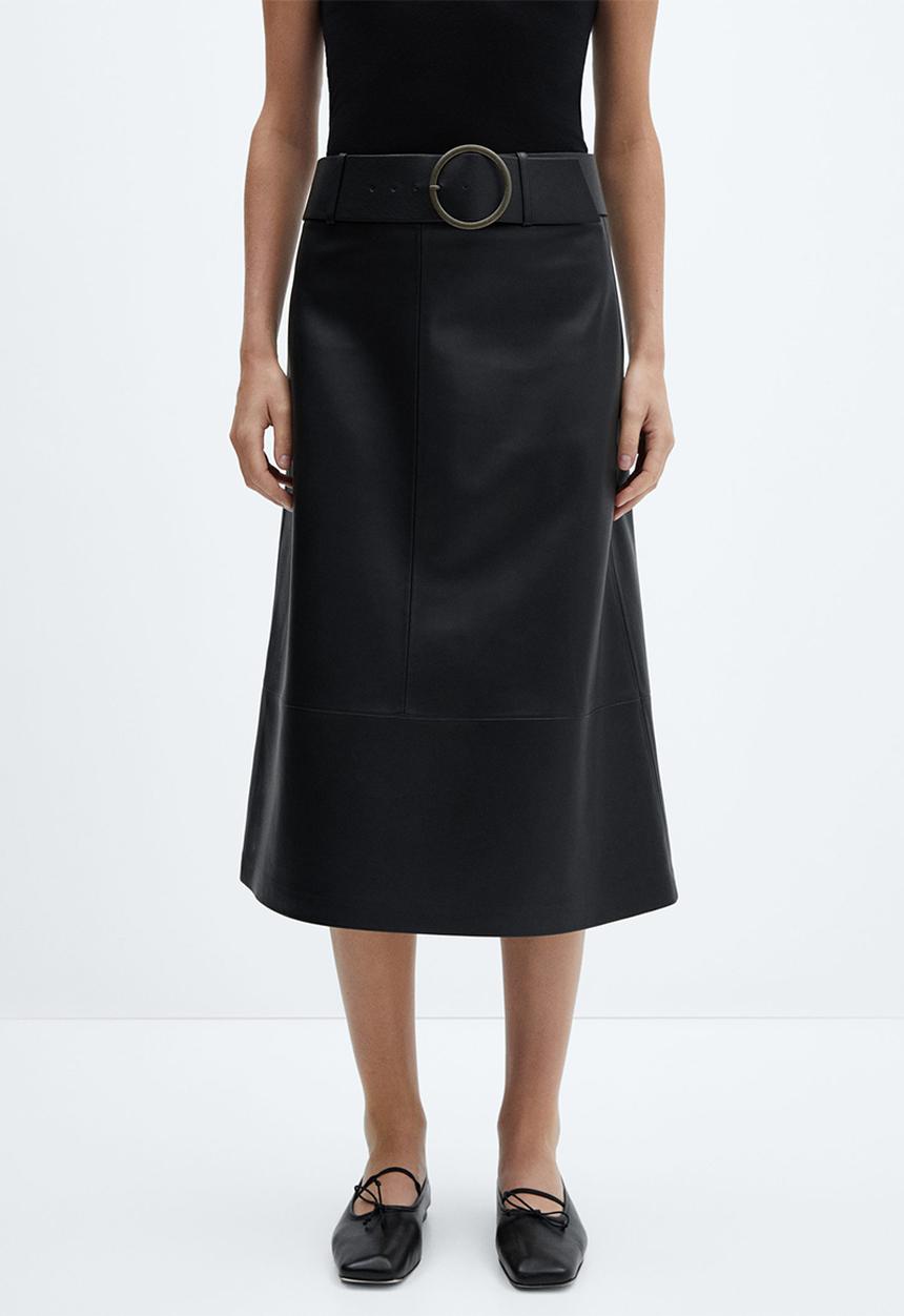 MANGO - Skirt paros - black