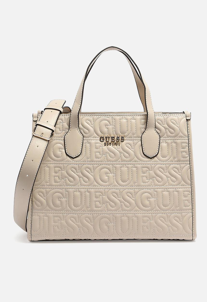 GUESS - Silvana 2 compartment tote - stone