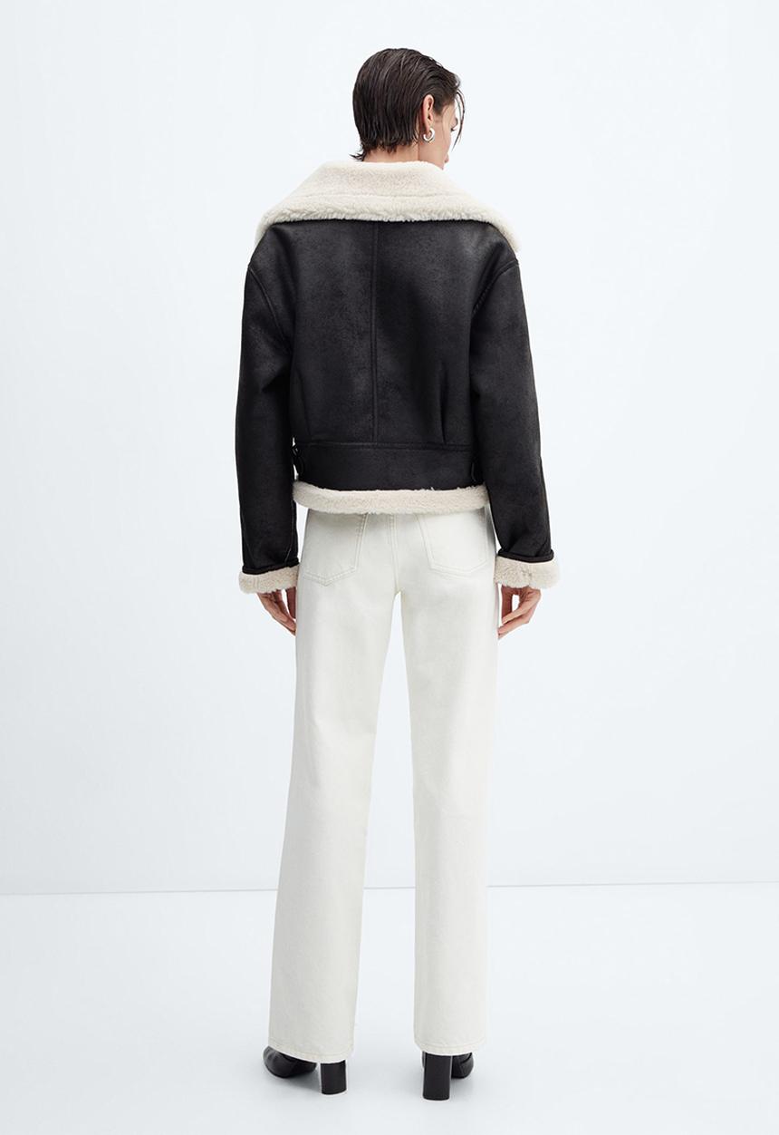 MANGO - Jacket splash - black
