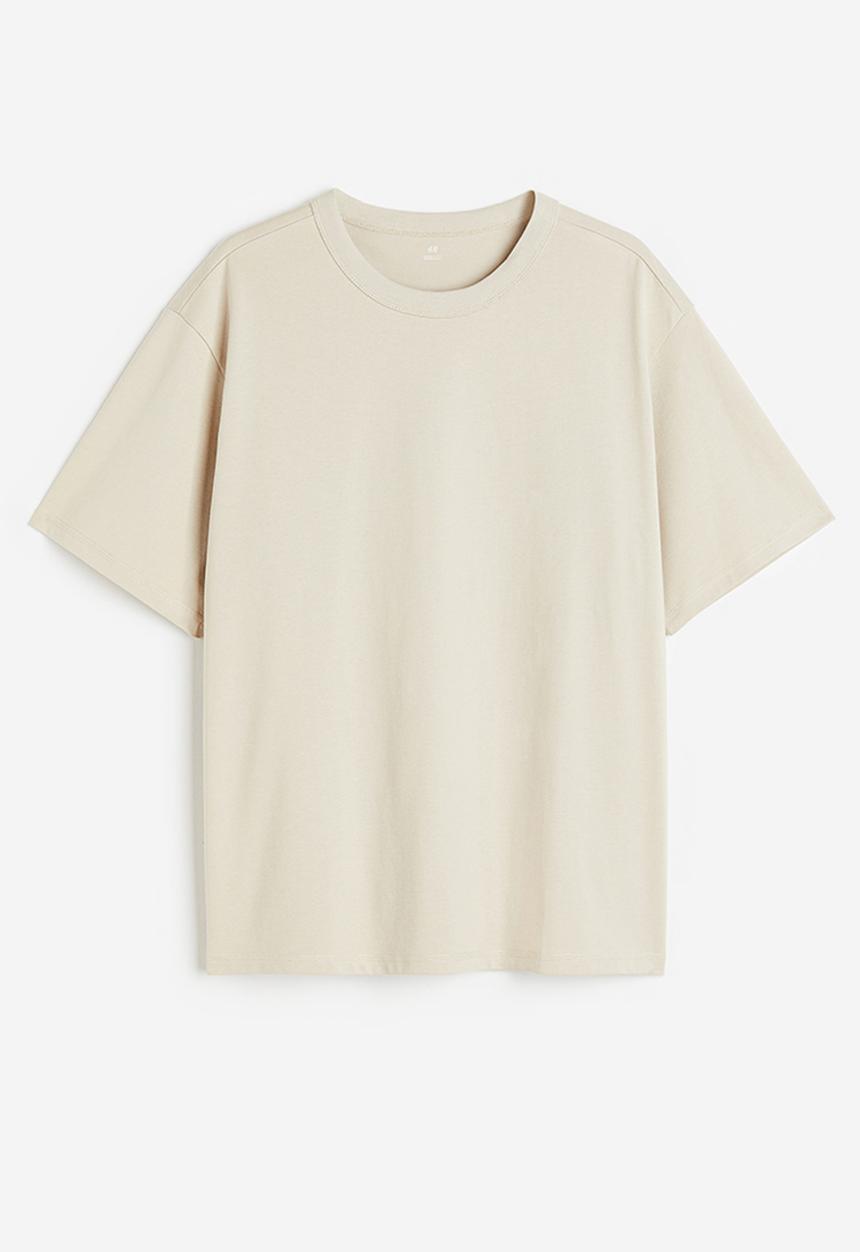 H&M - Coolmax® relaxed fit T-shirt - light beige