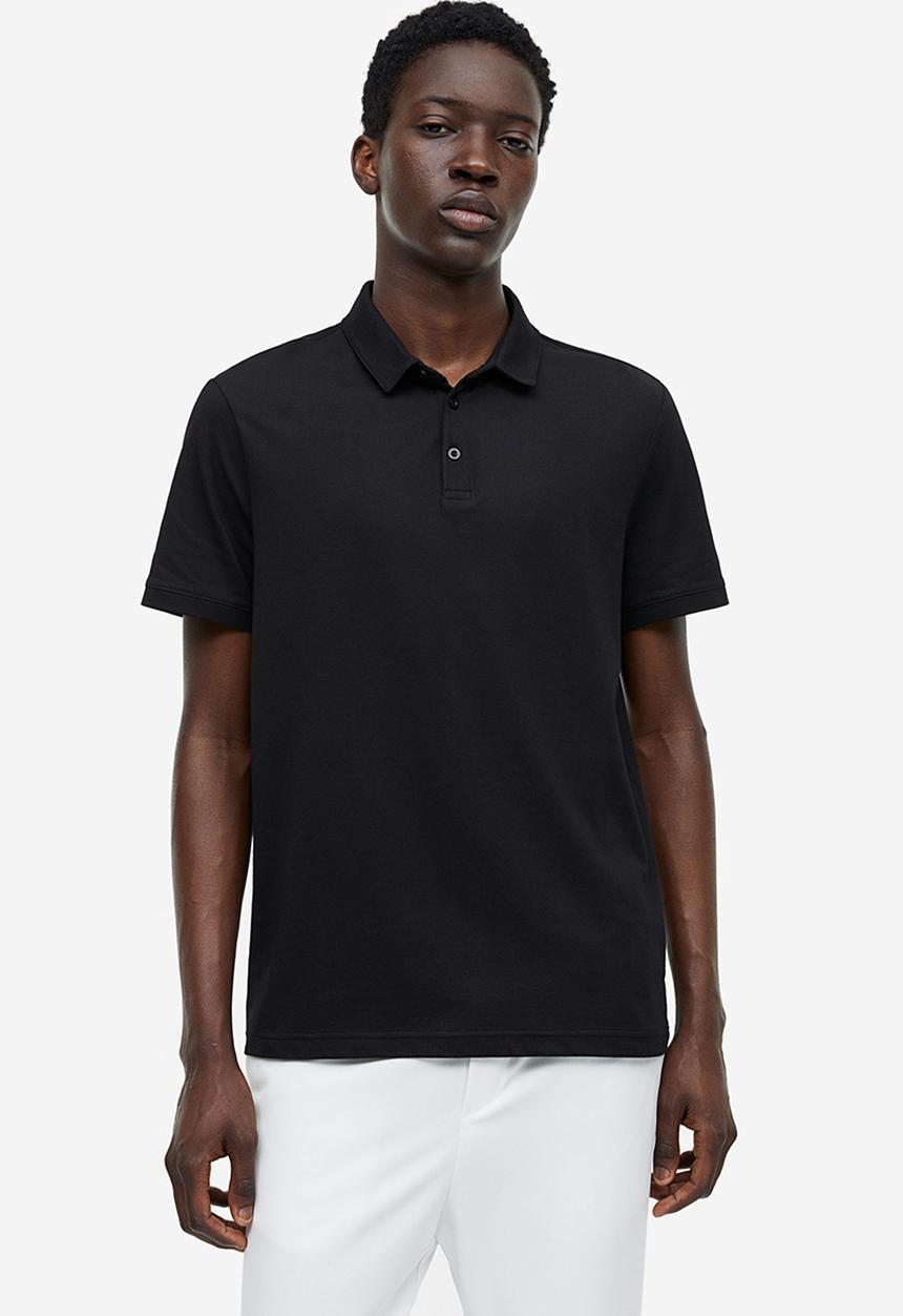 H&M - Coolmax® slim fit polo shirt - black