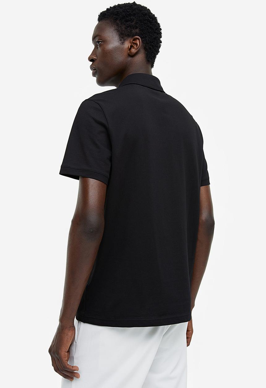 H&M - Coolmax® slim fit polo shirt - black