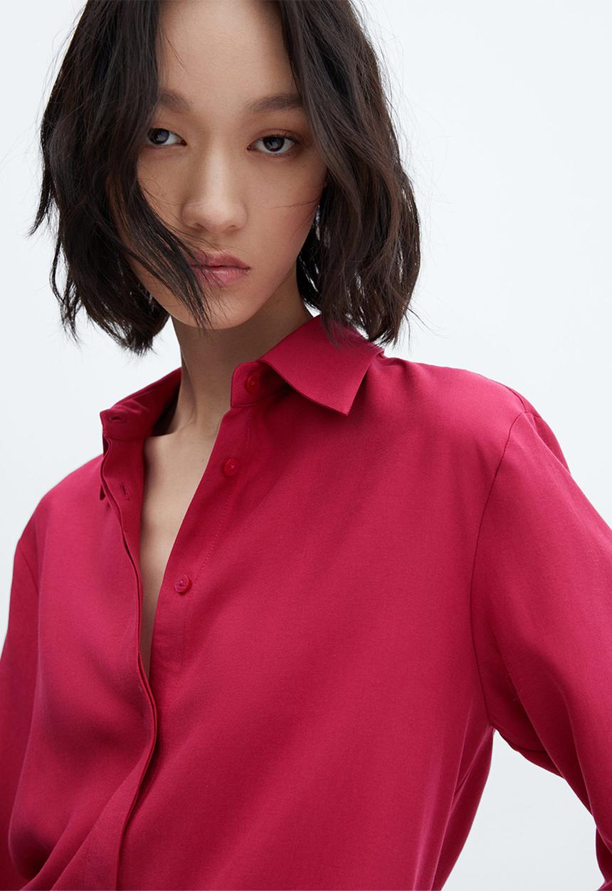 MANGO - Shirt lime - mid-pink