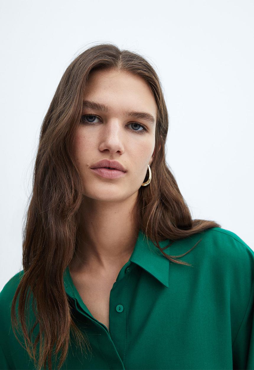 MANGO - Shirt lime - green