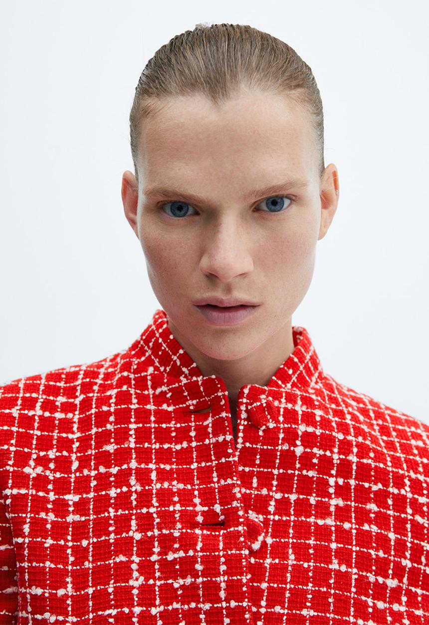 MANGO - Jacket helena - red