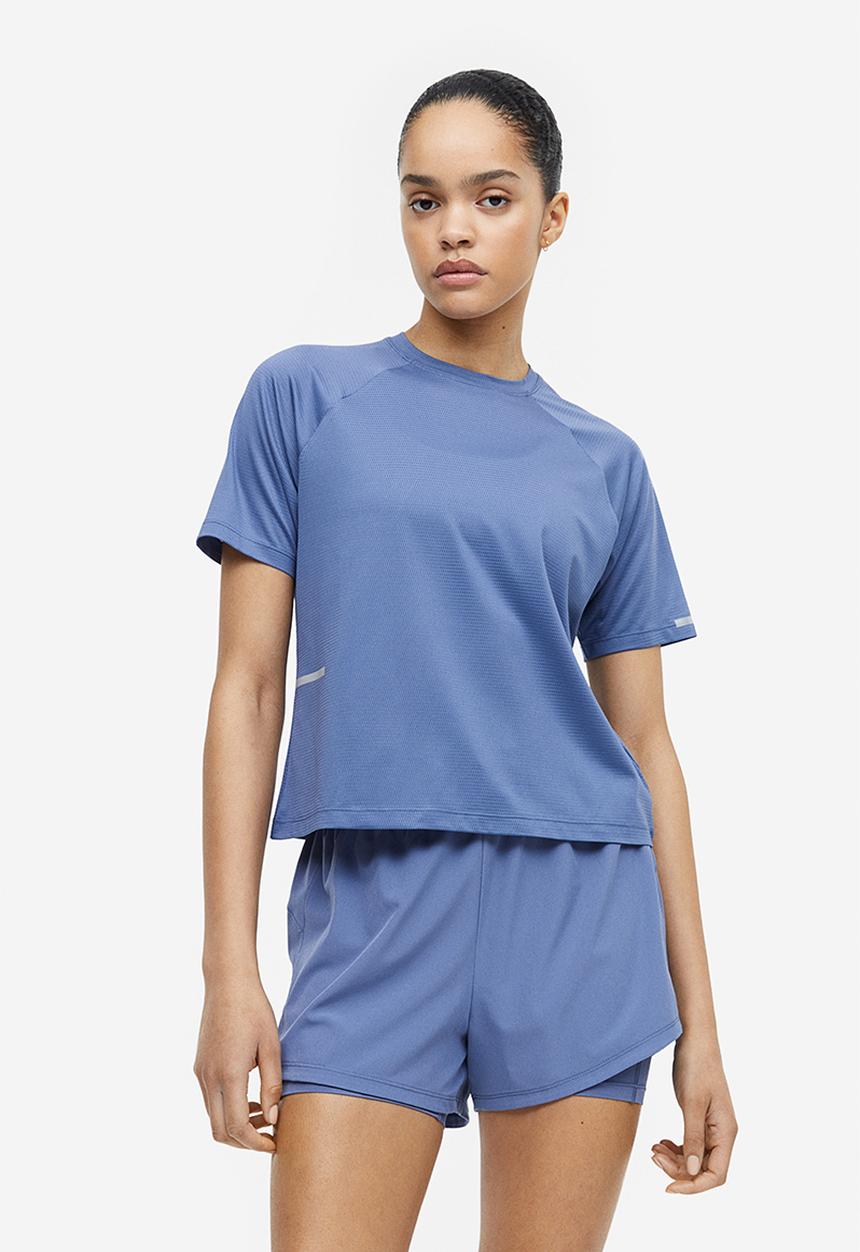 H&M - Drymove™ double-layered running shorts - blue