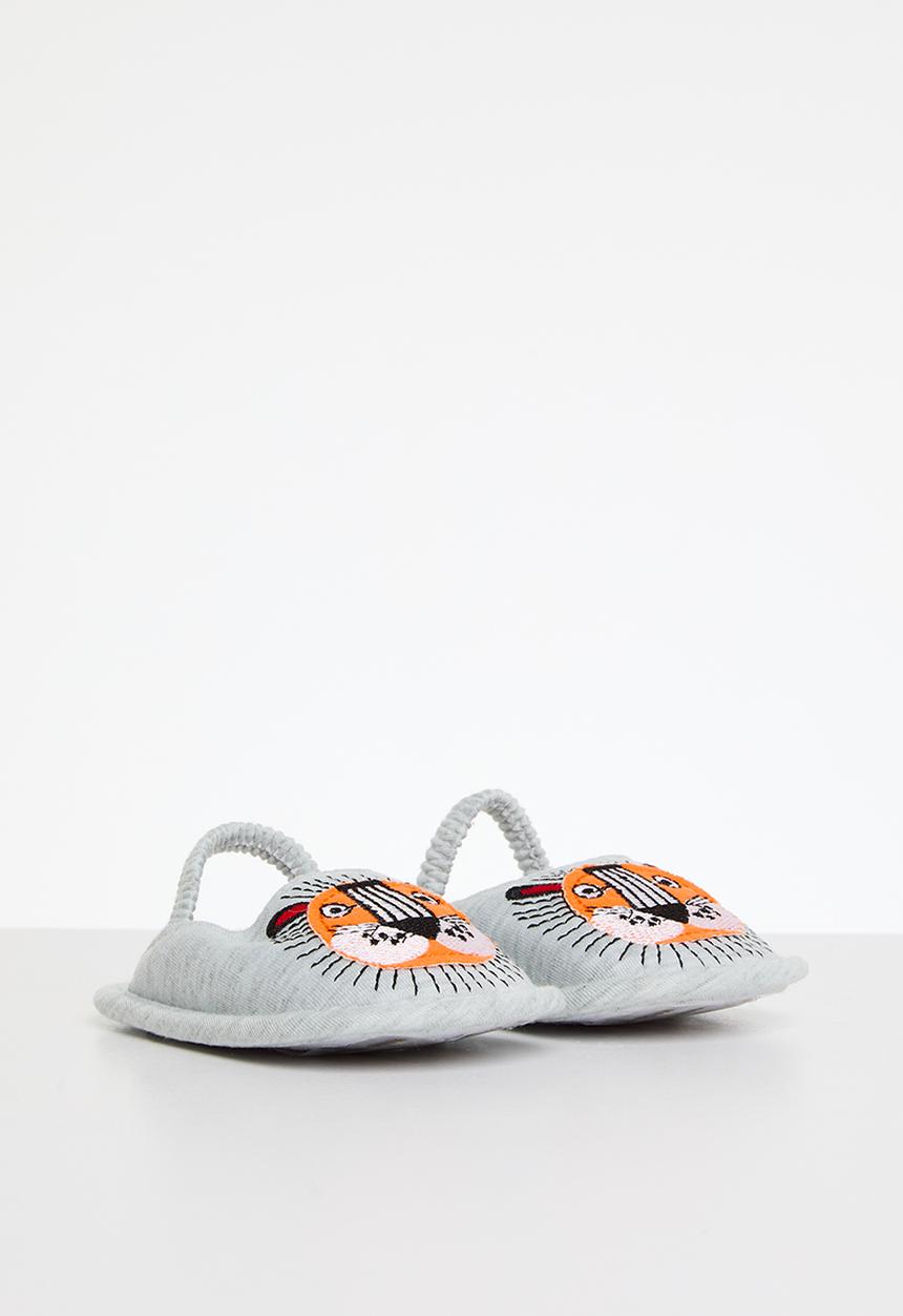 Pop Candy - Back strap slippers - grey