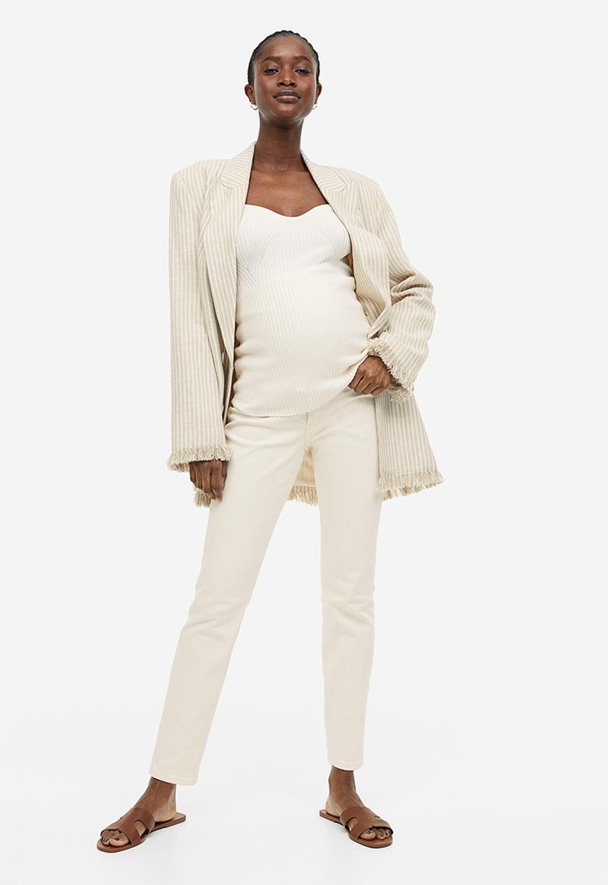 H&M - Mama slim ankle jeans - cream