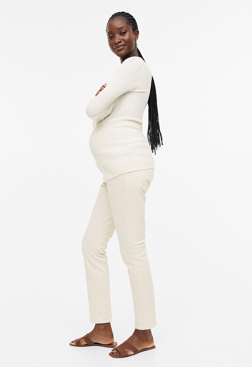 H&M - Mama slim ankle jeans - cream