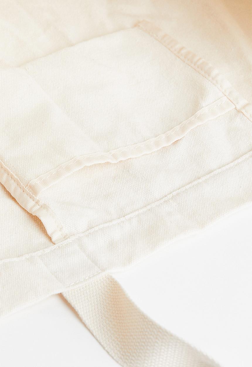 H&M - Printed canvas shopper - cream st. tropez 