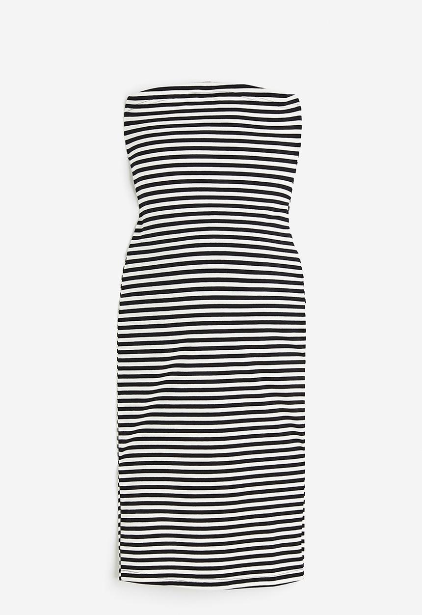 H&M - Mama cotton tube dress - white & black striped