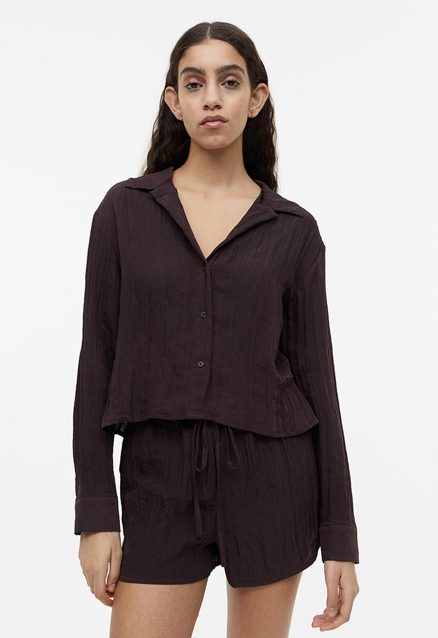 H&M - Long-sleeved shirt - dark brown