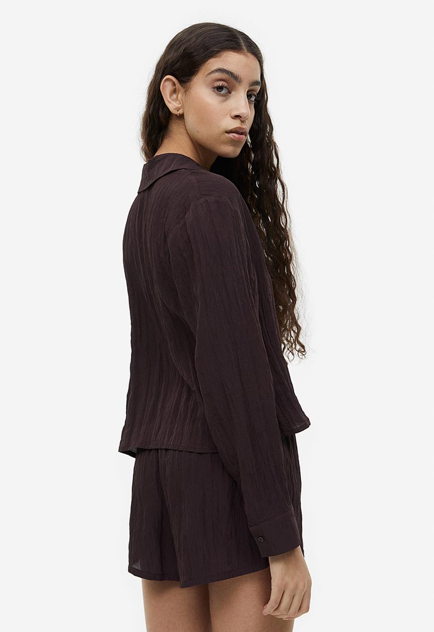 H&M - Long-sleeved shirt - dark brown