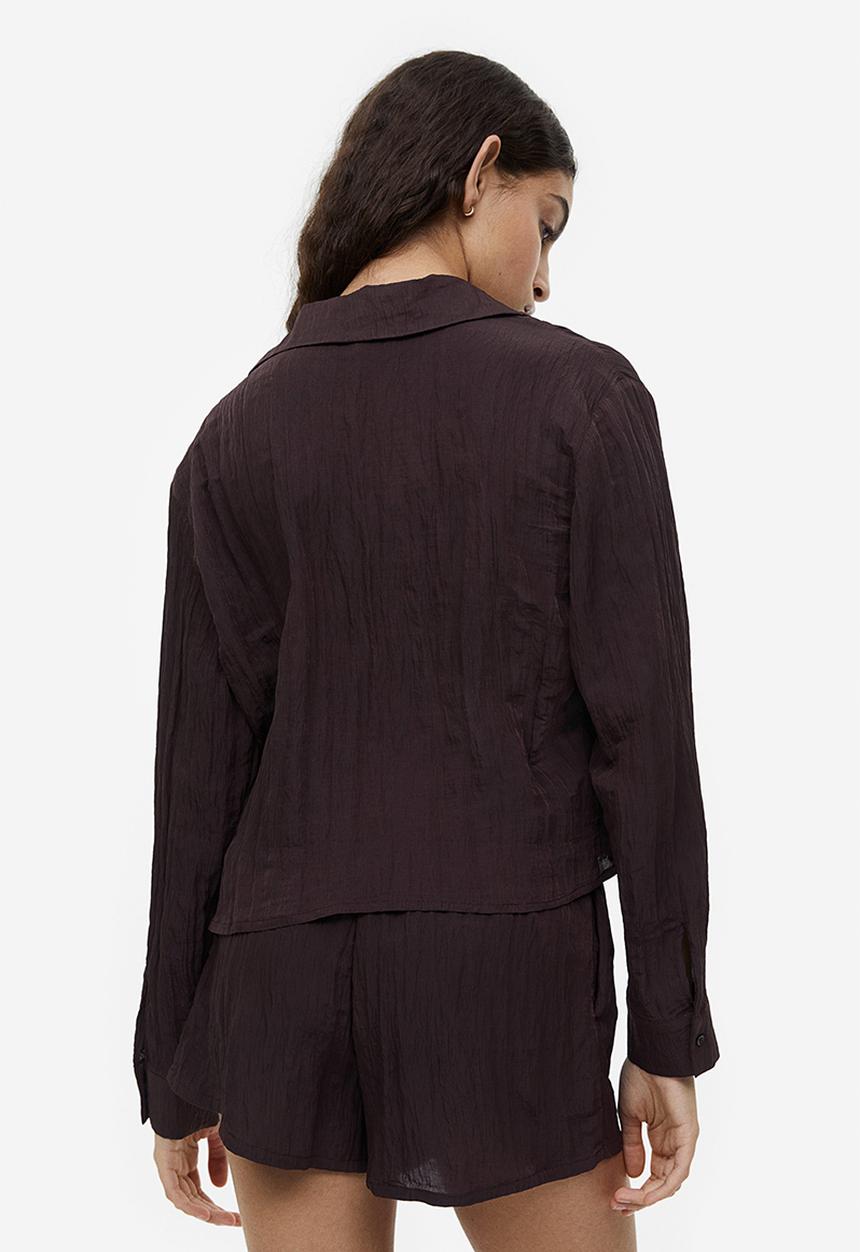 H&M - Long-sleeved shirt - dark brown