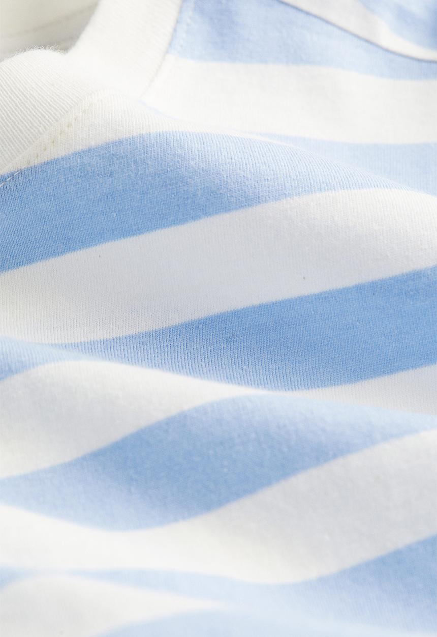 H&M - Cotton t-shirt - light blue & striped