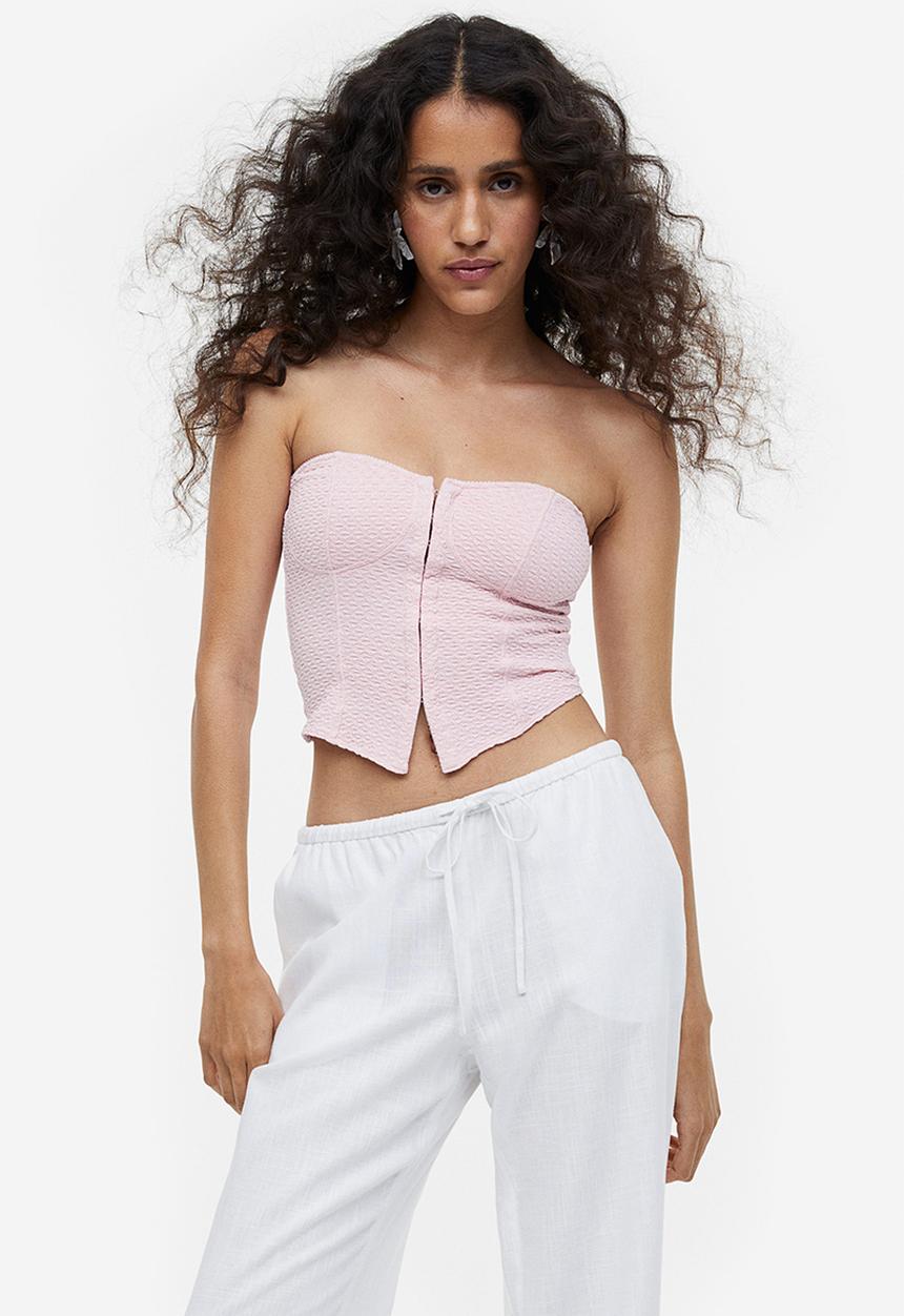 H&M - Corset top - light pink