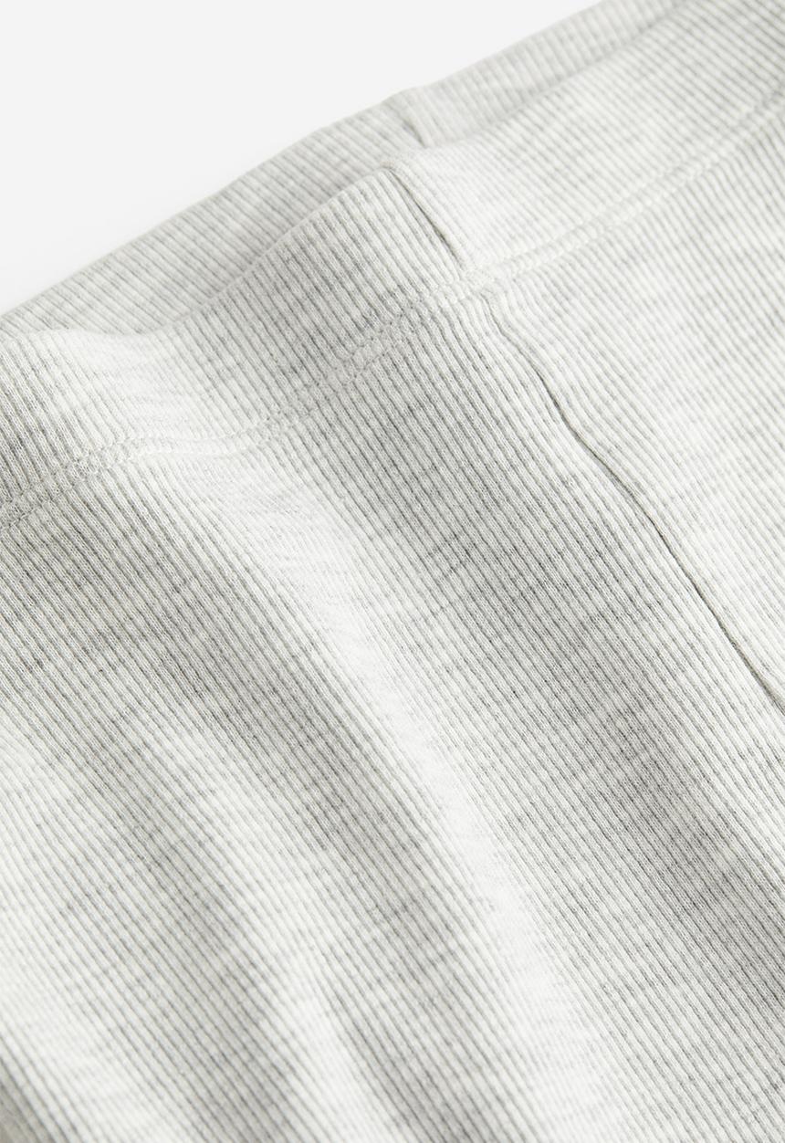 H&M - Ribbed cycling shorts - light grey marl 
