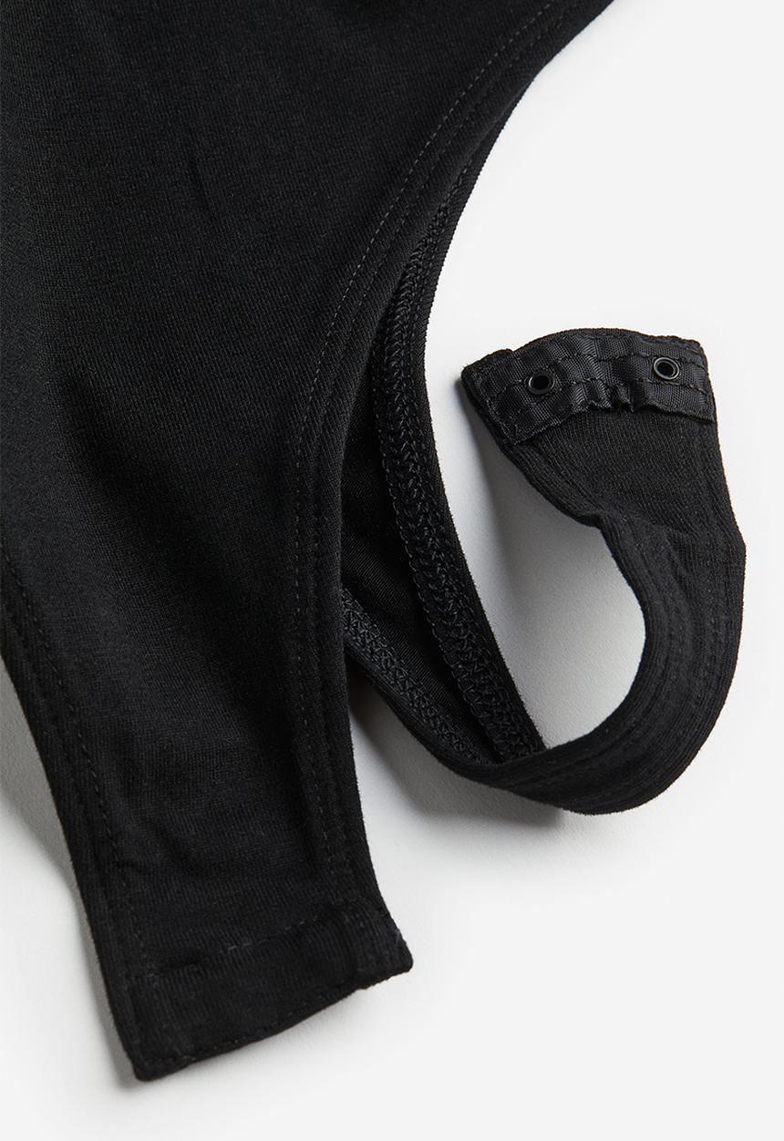 H&M - Square-neck thong body - black