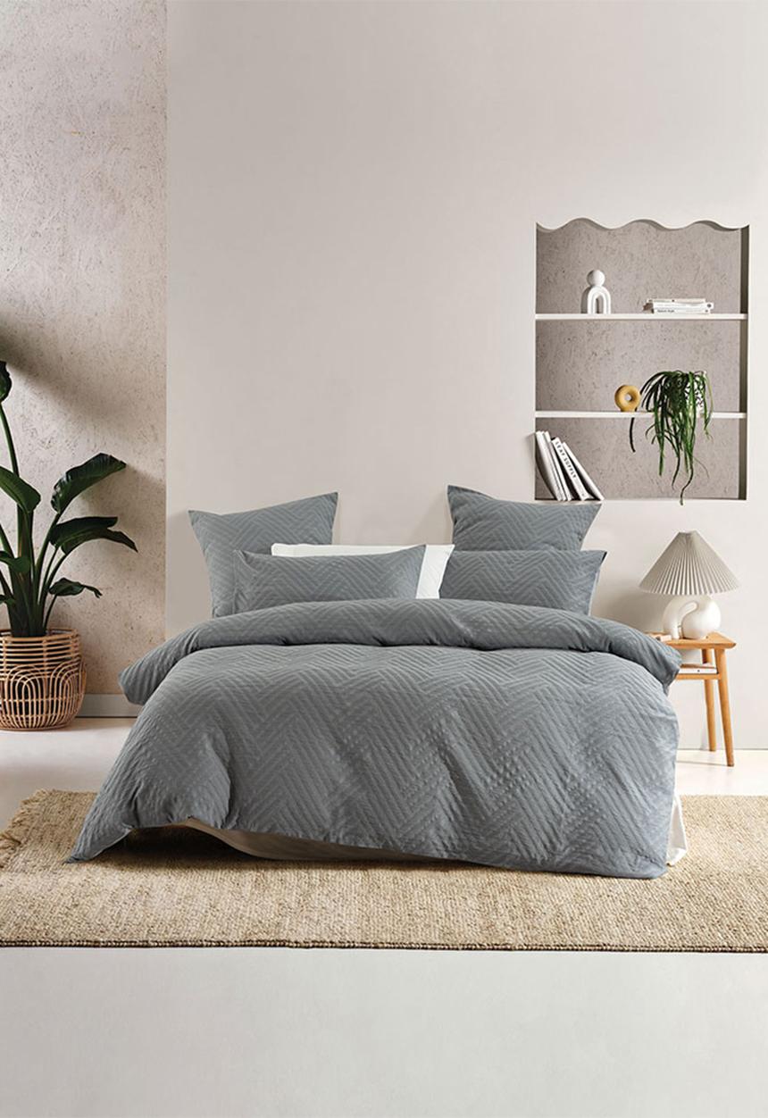 Linen House - Parquet Duvet Cover Set - Grey