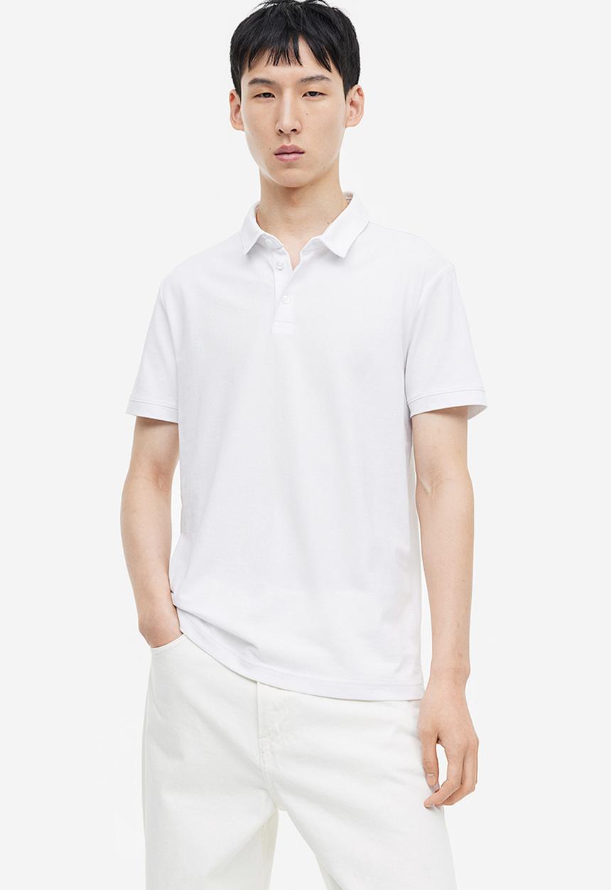 H&M - Coolmax® slim fit polo shirt - white