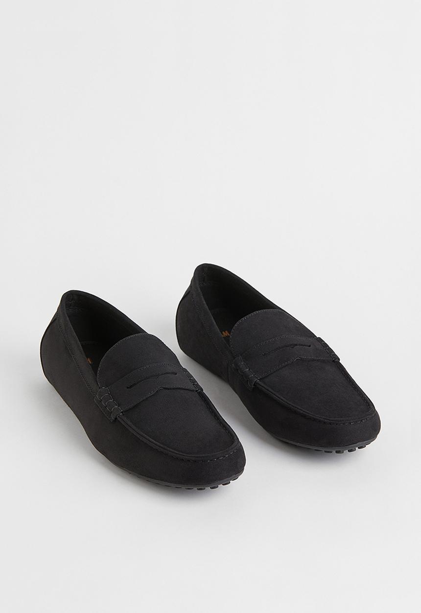 H&M - Imitation suede driving shoes - black