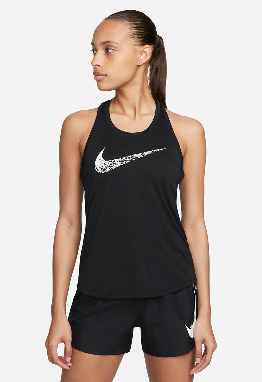 Nike - W Nk Swoosh Run Tank - Black/White