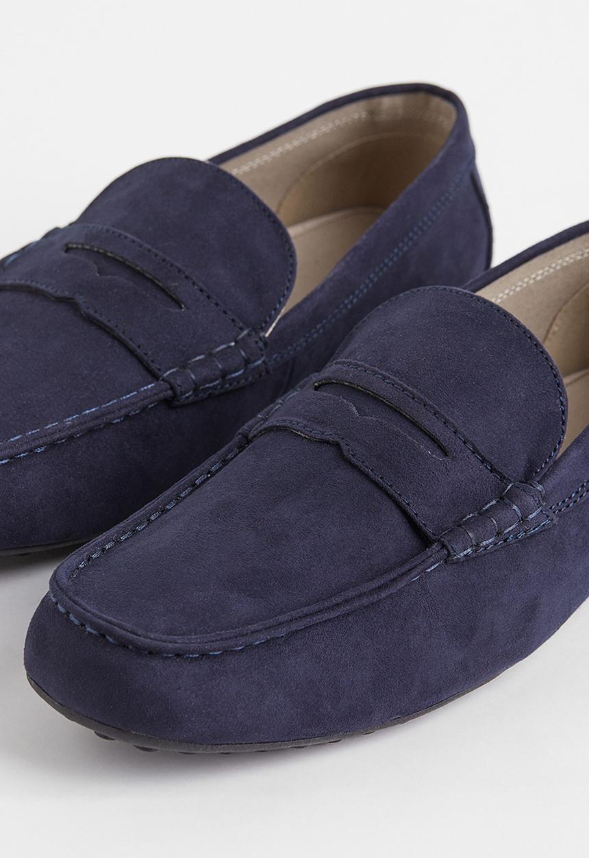 H&M - Imitation suede driving shoes - dark blue