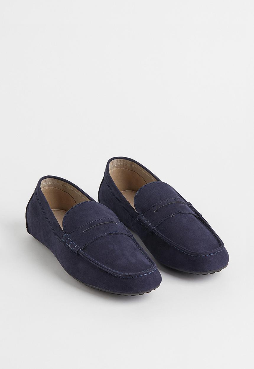 H&M - Imitation suede driving shoes - dark blue