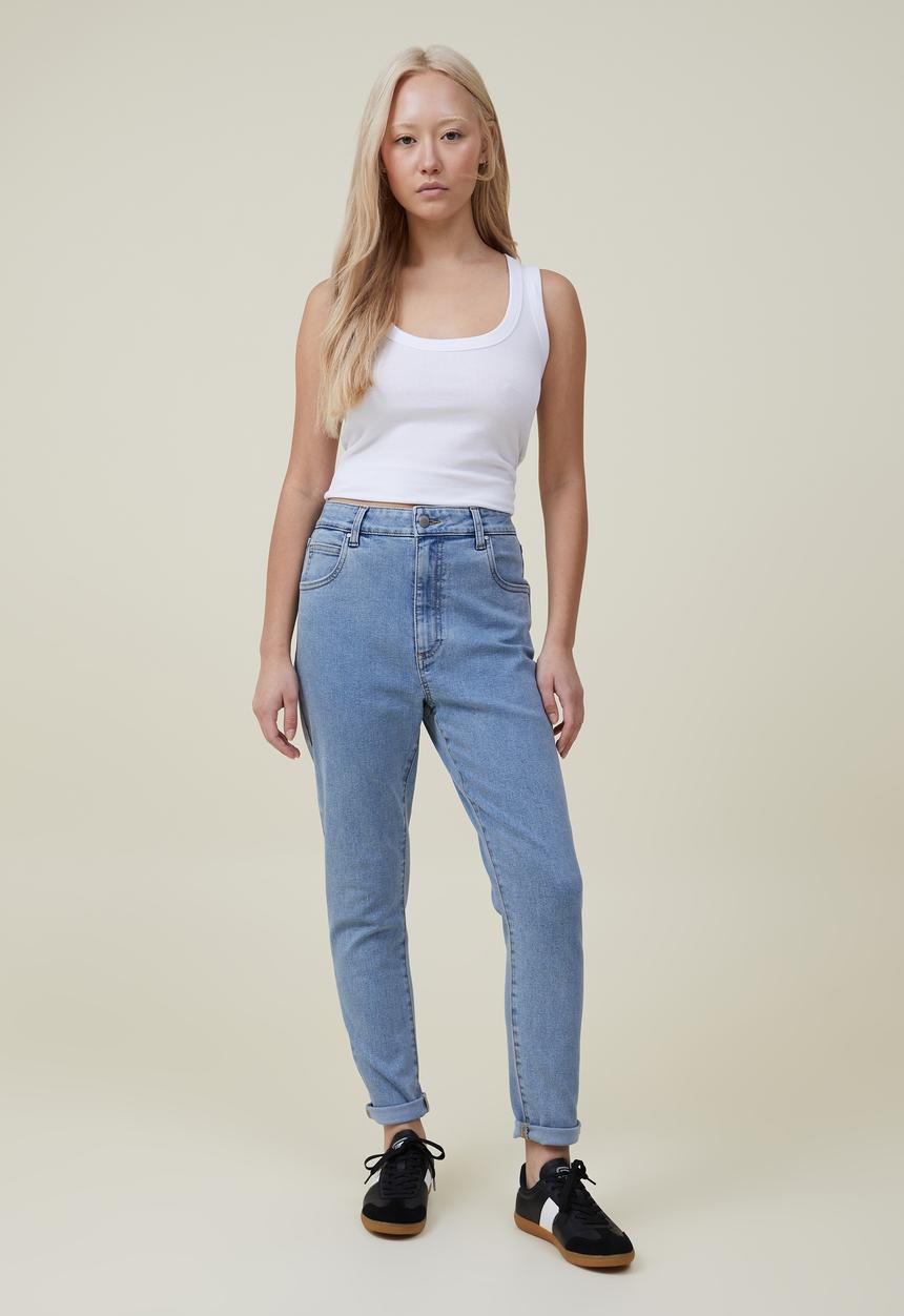 Cotton On - High Rise Cropped Skinny Jean - Ocean Blue