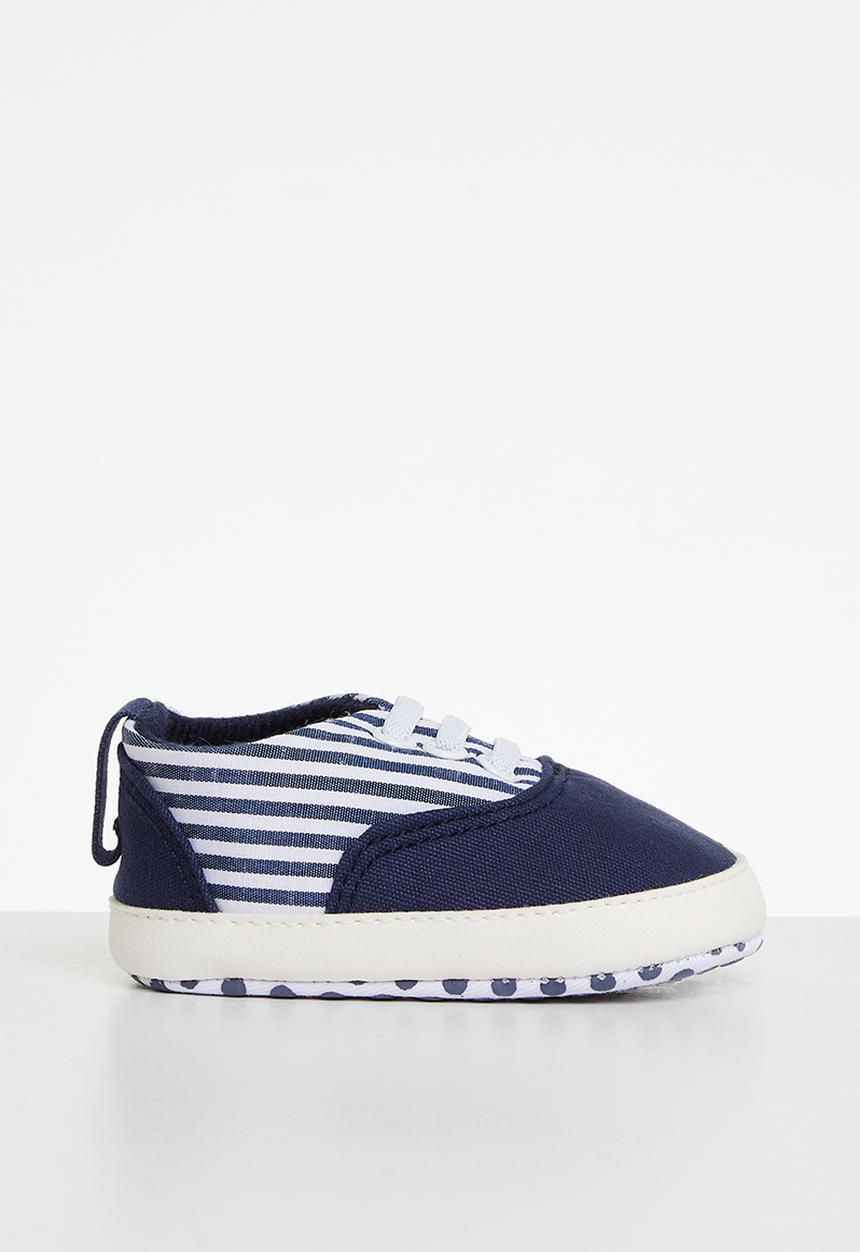 Pop Candy - Lace up sneakers-blue and white