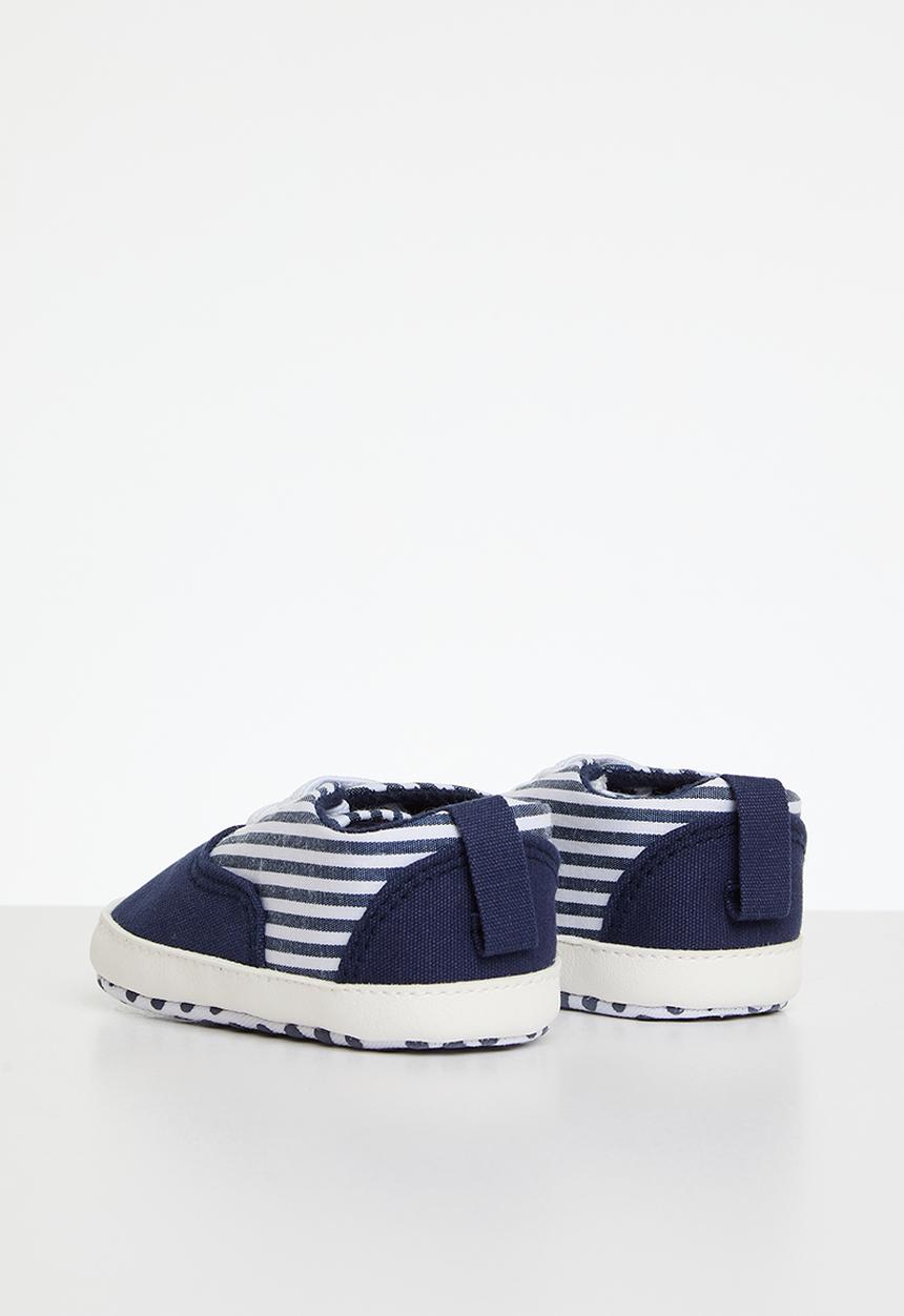 Pop Candy - Lace up sneakers-blue and white