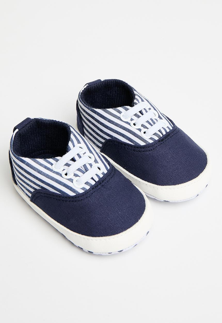 Pop Candy - Lace up sneakers-blue and white