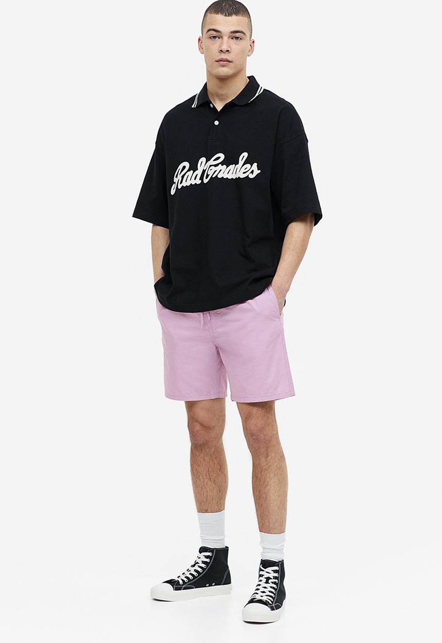 H&M - Regular fit cotton shorts - purple