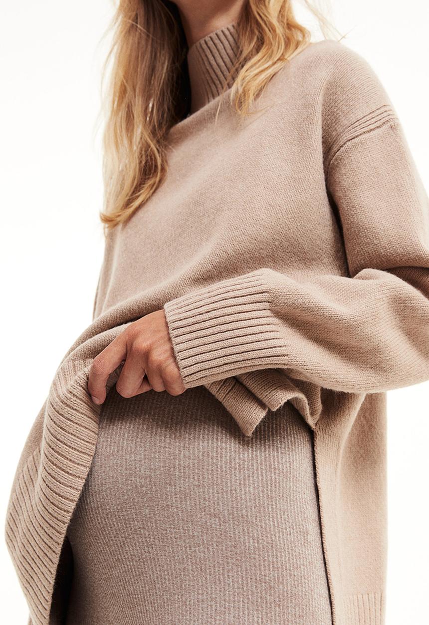 H&M - Mama seamless leggings - beige marl