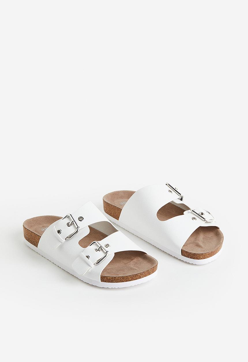 H&M - Two-strap slides - white