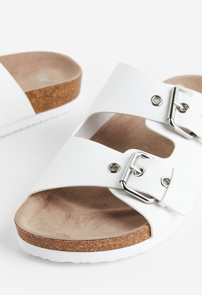 H&M - Two-strap slides - white