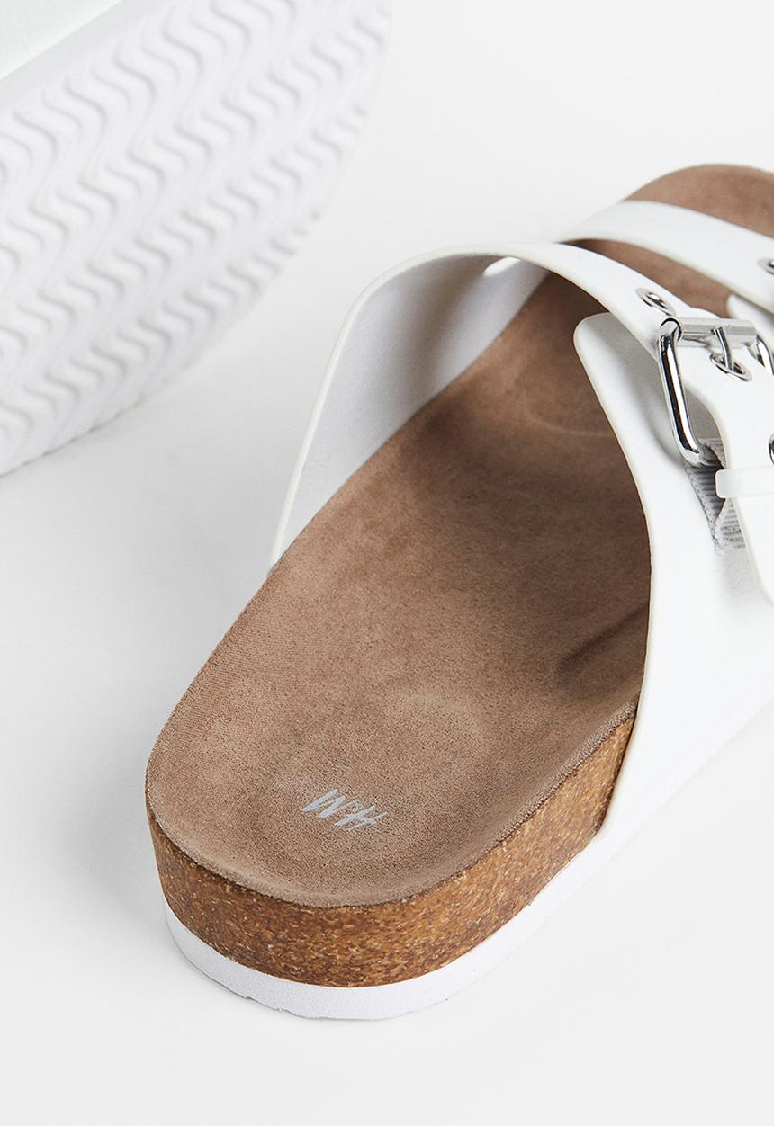 H&M - Two-strap slides - white